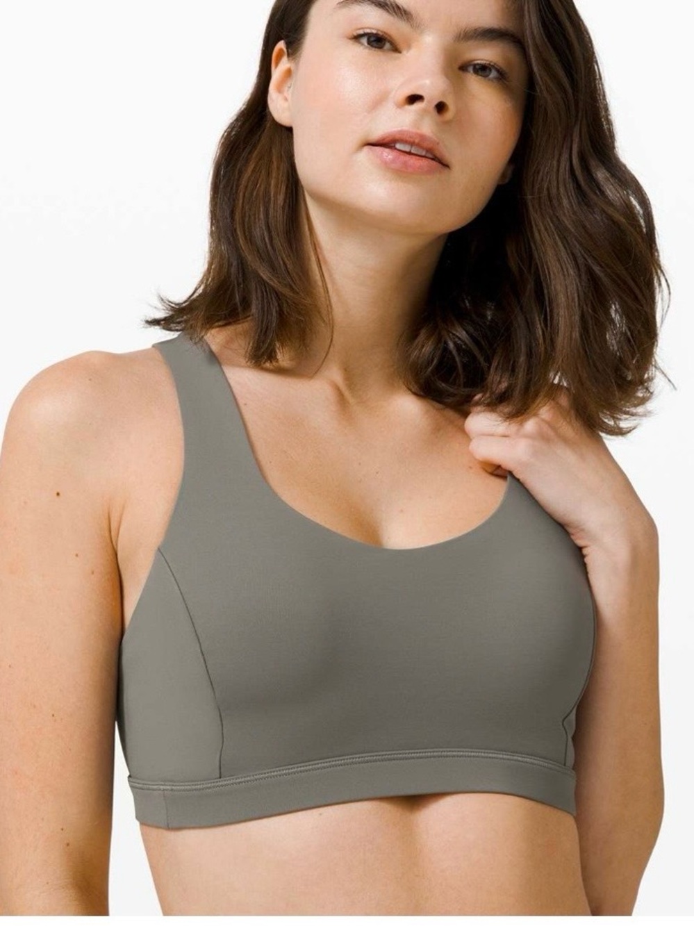 Lululemon Free To Be Serene Bra Light Support, C/D Cup Grey Sage size 4